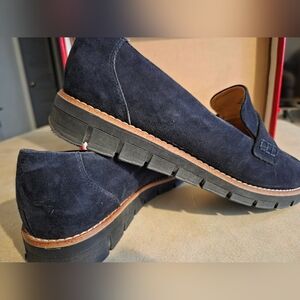 Easy Spirit Dark Blue Suede Slip-Ons